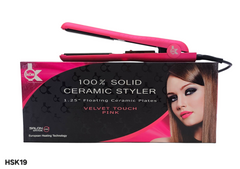1.25" Matt pink Kor Hair Iron Straightener 100% Ceramic