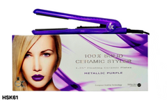 1.25" Kor Hair Metallic Purple Hair Iron Straightener 100% Ceramic