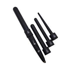 KOR BLACK PROFESSIONAL 4-IN-ONE TOURMALINE CURLING SET 3 YEAR LMT WARRANTY
