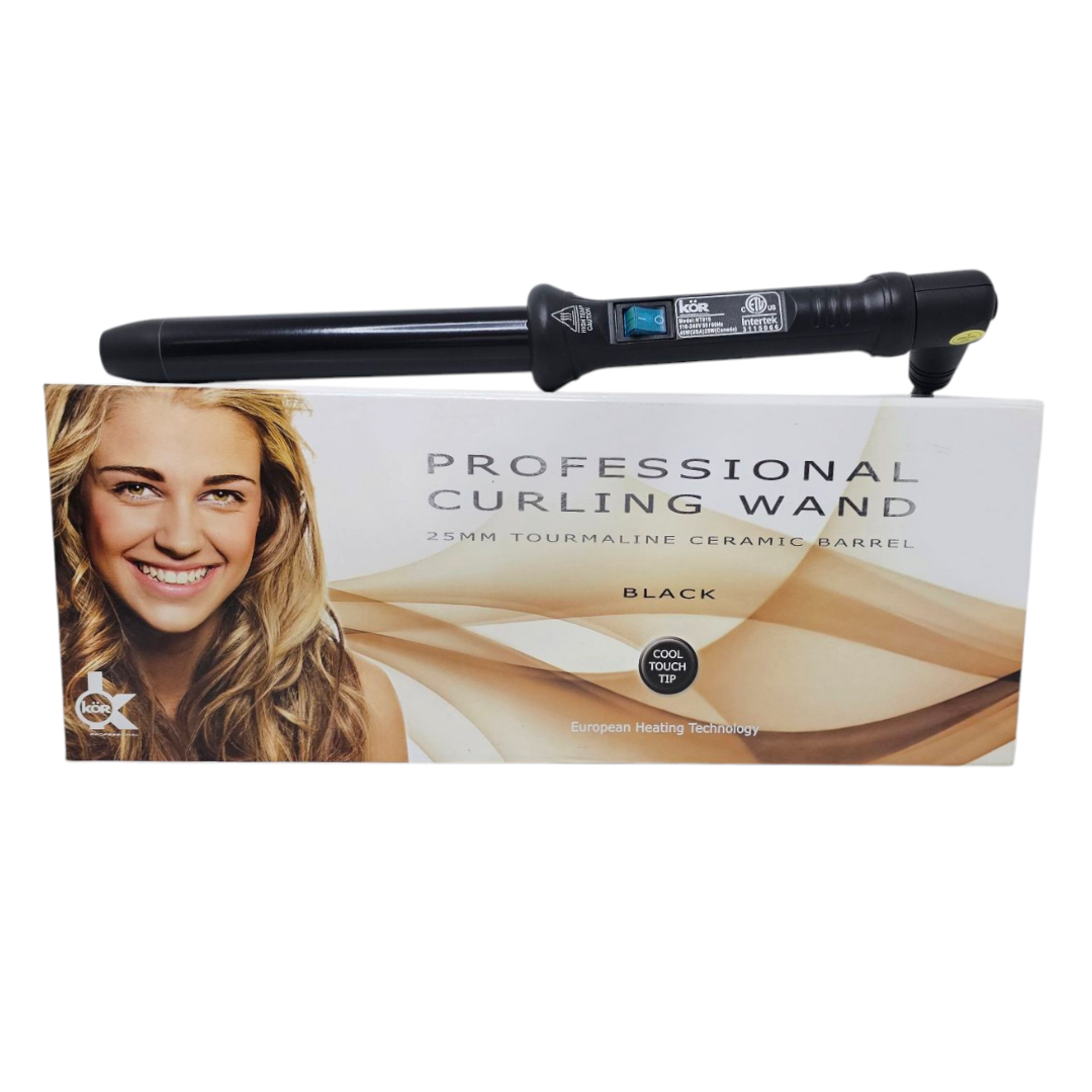 25MM BLACK TOURMALINE CERAMIC BARREL HAIR CURLER BEST CURLING IRON IN THE MARKET