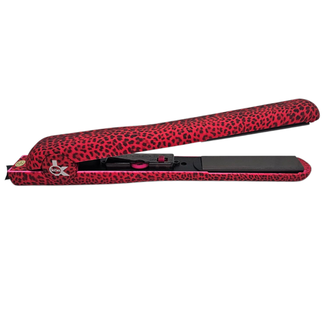 KOR 1.25 Cheetah Ceramic Hair Iron Straightener 100% Ceramic 3 Years Warranty