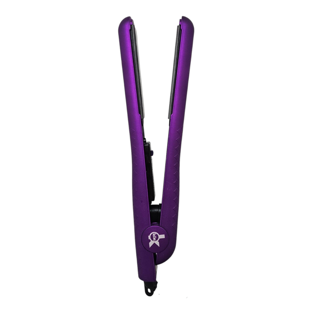 KOR 1.25 Purple Ceramic Hair Iron Straightener 100% Ceramic 3 Years Warranty